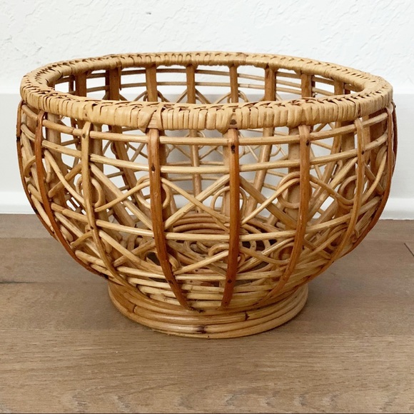 Other - Unique Natural Woven Rattan Basket
